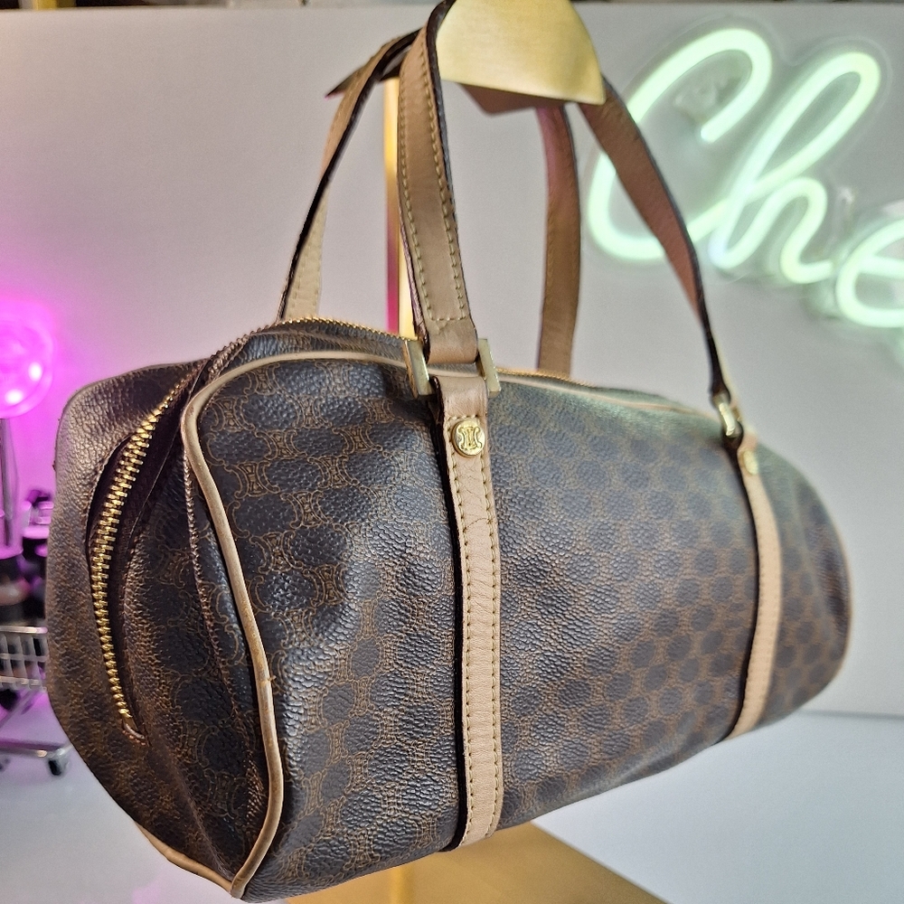 Celine Monogram Leather Duffel Bag